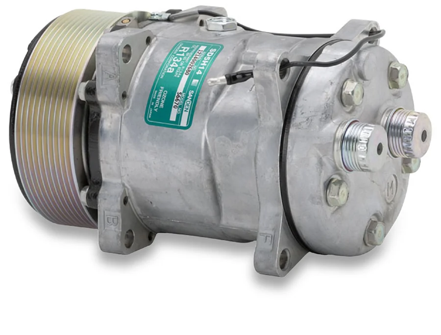Compressor Sanden SD5H14 с двухручьевым клиновым шкивом