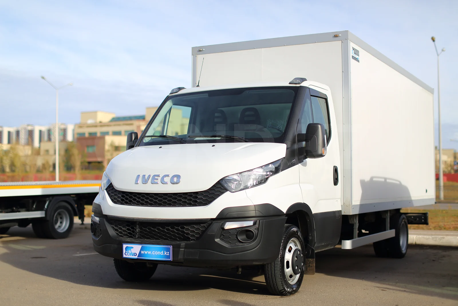 Iveco Daily 50C15 insulated van for sale in Almaty — the whole truck, front three-quarter view — COND
