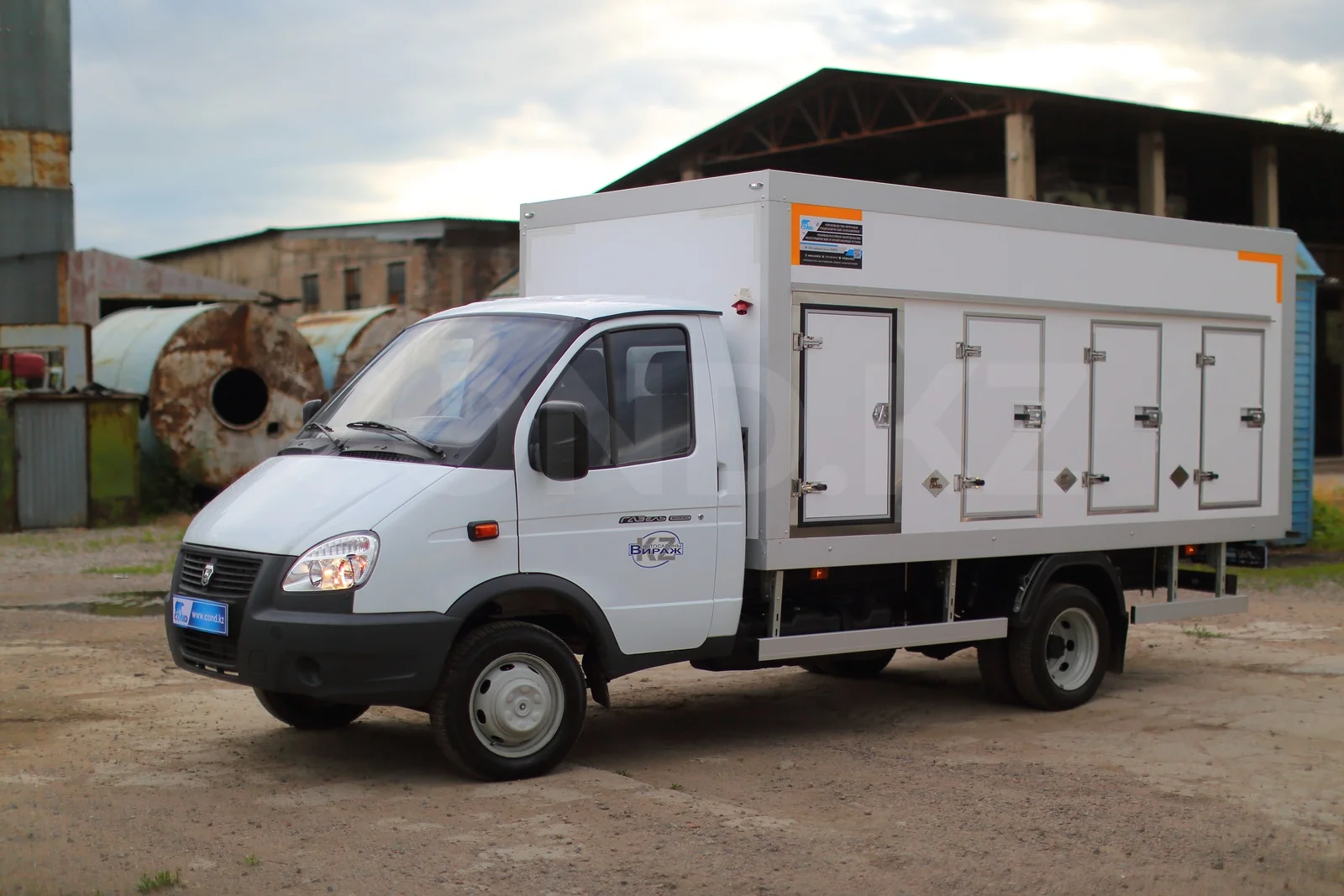 Ice-cream van on a GAZelle Business 4.2 m — the truck outside the COND workshop — COND